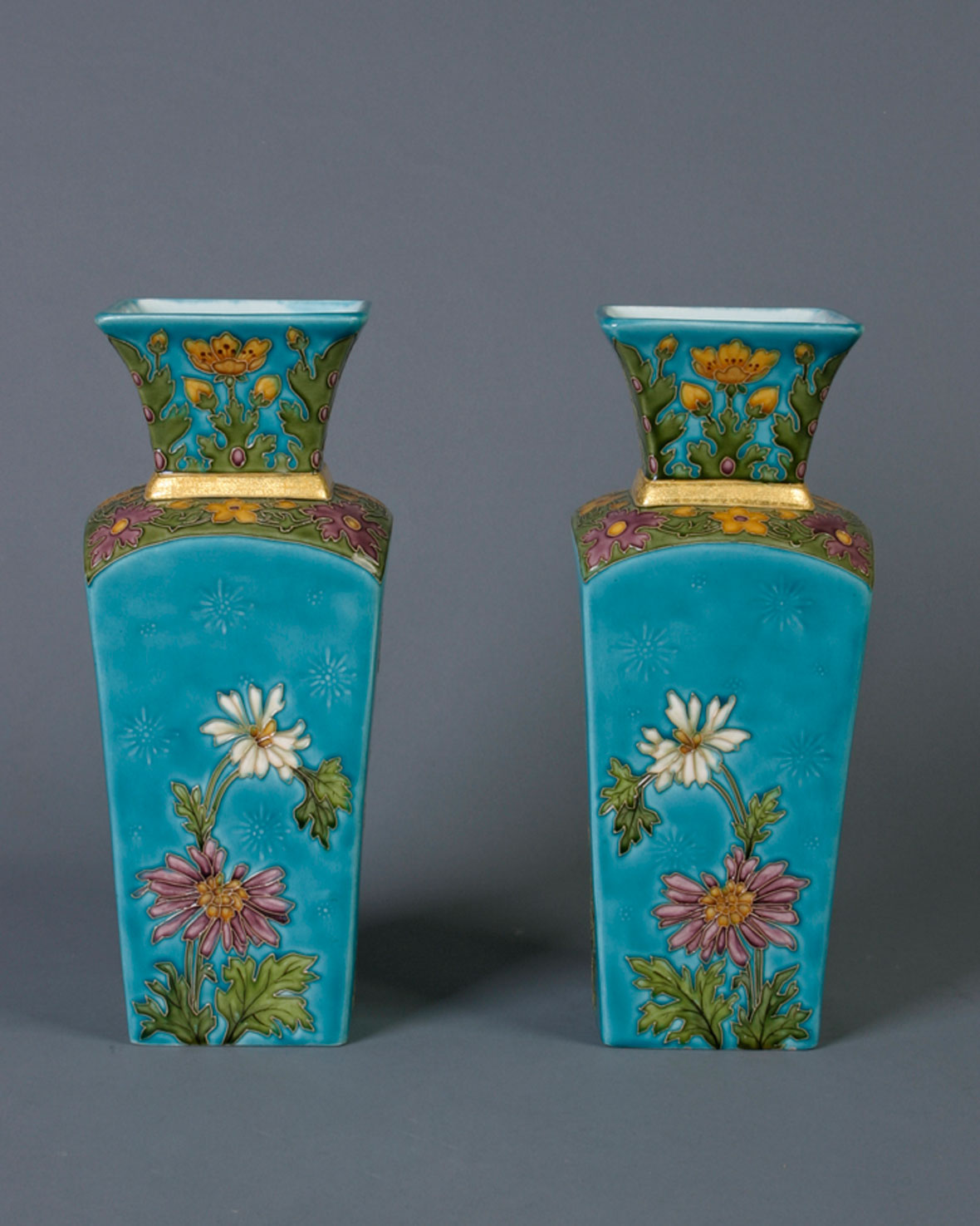 A Pair of Faience Vases by Milet